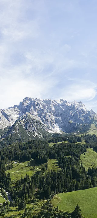 Übergossene Alm - Ausblick Hochkönig Sommer
