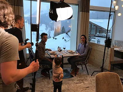 Übergossene Alm - Fotoshooting Essbereich