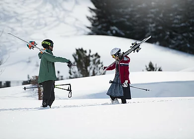 Übergossene Alm - Paar bei Skitour