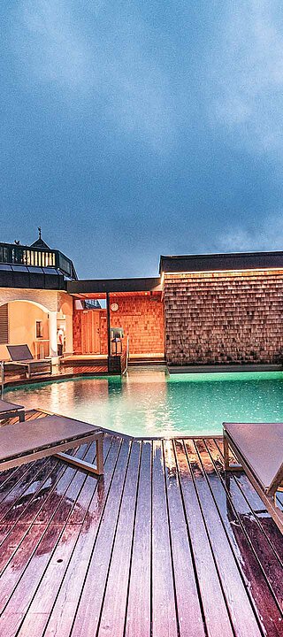 Übergossene Alm - Wellnessbereich mit Sauna Sommer Nacht