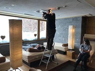 Übergossene Alm - Fotoshooting Spa Bereich