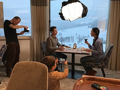 Übergossene Alm - Fotoshooting Essbereich